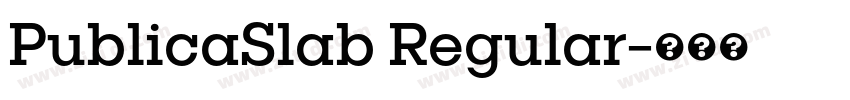PublicaSlab Regular字体转换